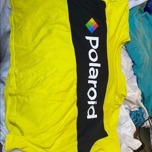 Yellow Polaroid Crop Top